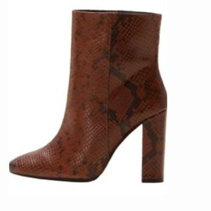 MANGO Snake Skin Boots booties NWT